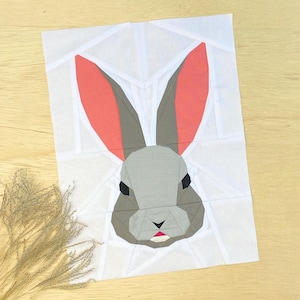 Quiltmuster „Hase“ | PDF-Download | Paper Piecing | Frühling | Garten | Ostern | Kaninchen