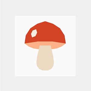 Mushroom Quilt Pattern | Fall Quilt Pattern | Digital PDF Download | 12 inches | Foundation Paper Piecing | FPP | Autumn | Thanksgiving