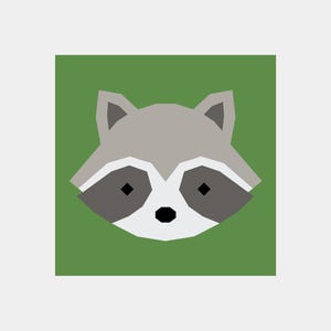 Raccoon Quilt Block Pattern | Digital PDF Download | 12 inches | Foundation Paper Piecing | FPP