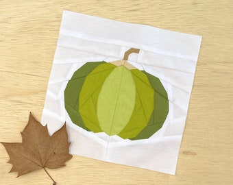 Pumpkin Quilt Pattern | Fall Quilt Pattern | PDF Digital Download | 12 inch | Foundation Paper Piecing | FPP | Autumn | thanksgiving