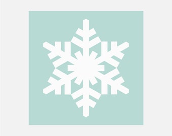 Patrón de colcha Copo de Nieve I | Patrón de colcha navideña | Descarga digital en PDF | 30 cm | Técnica de patchwork con papel | FPP | Invierno | Navidad