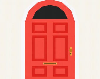 Patrón de bloque de colcha El Pasaje Oculto | Descarga digital en PDF | Costura sobre papel | FPP | Caperucita Roja | Mini colcha