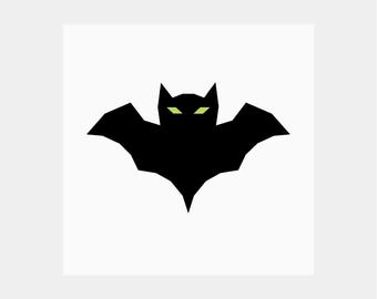 Bat Quilt Pattern | Halloween Quilt Pattern | Digital PDF Download | 12 inches | Foundation Paper Piecing | FPP