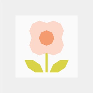 Scandi Flower II Quilt Pattern | Flower Quilt Pattern | Digital PDF Download | 12 inches | Foundation Paper Piecing | FPP | Spring