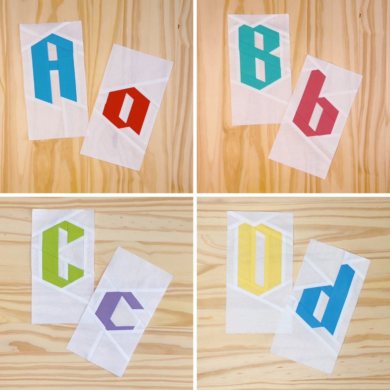 Gothic UPPERCASE and LOWERCASE Alphabet Quilt Blocks Patterns - Etsy