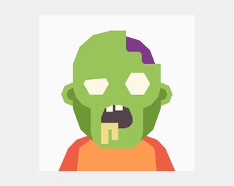 Patrón de colcha de zombis | Patrón de colcha de Halloween | Descarga digital en PDF | 38 cm | Técnica de patchwork con papel | FPP