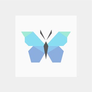 Modello per blocco trapunta Papillon | Modello trapunta a farfalla | Download digitale PDF | 12 pollici | Piecing di carta per fondazioni | Ordine alfabetico | Primavera | Giardino