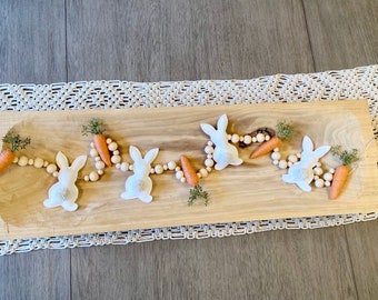 Easter Garland, Bunny Garland, Carrot Garland,  Spring Decor, Rabbit Garland, Easter Bunny Garland, Felt Easter Garland, Spring Garland