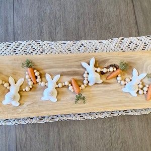 Easter Garland, Bunny Carrot Garland Spring Decor Adjustable (XL Size) Rabbit Garland