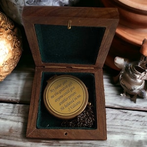 Gift for DAD “My father gave me the greatest gift …. He believed in me&quot;. Quote compass with Box, case or customised box AUSTRALIA