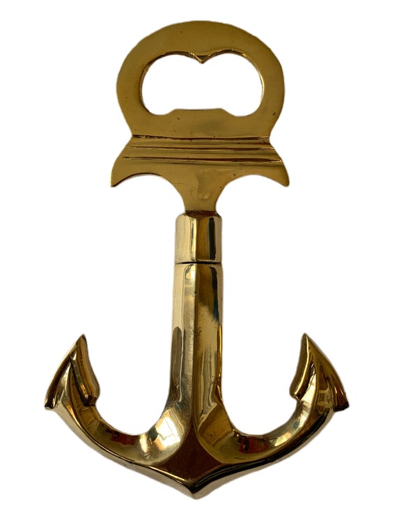 Solid Brass Ship's Anchor Wine/Beer Bottle Opener Solid Brass Ship's Anchor Wine/Beer Bottle Opener