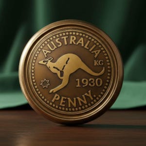 Australia Penny 1930 Brass Nautical Compass | Engravable