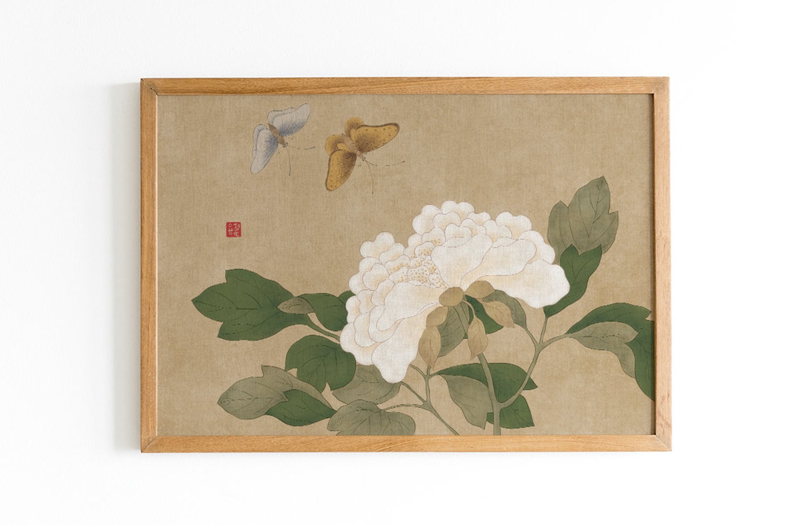 Minhwa Flowers and Butterfly Paintings Hwajeopdo Korean Etsy