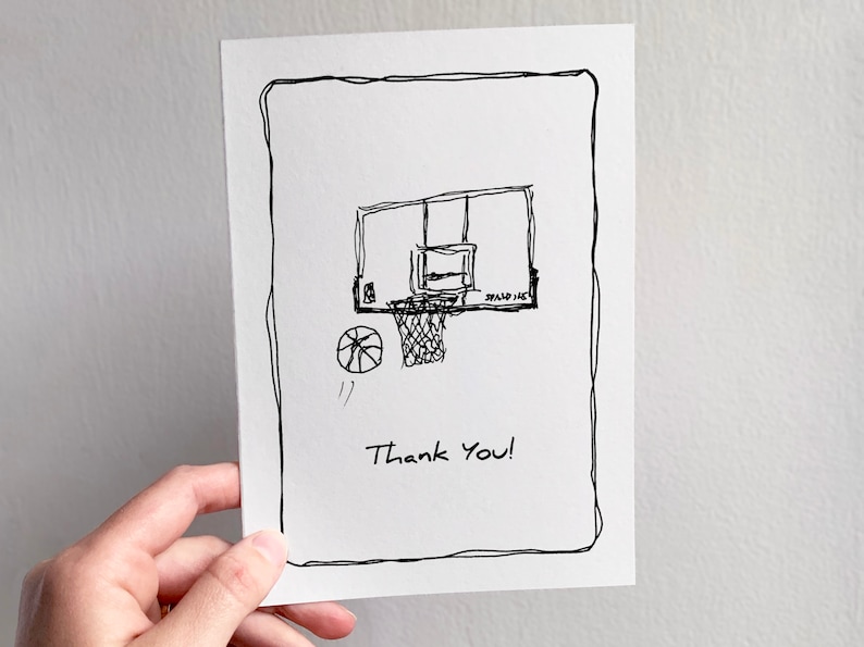 Basketball Printable Thank You Card for Coach, Team Mom or Dad, NBA ...