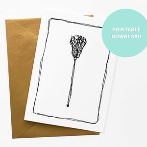 Paper &amp; Party Supplies Party Supplies BLACK Lacrosse Thank You Tags ...