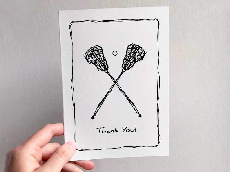 Lacrosse Printable Thank You Card for Coach, Team Parent, or Player ...