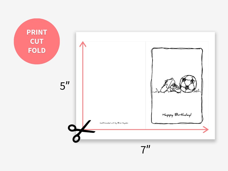 Soccer Ball Printable Birthday Card for Sporty Boy or Girl Athlete or ...