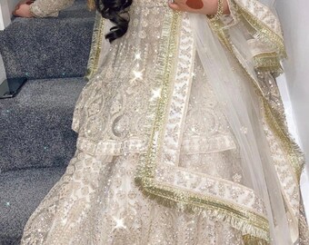 white asian wedding dress