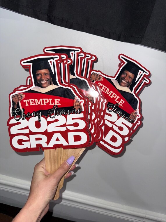 2025 personalized fan, custom handheld fan, graduation fans, graduation favors,2025 graduate, high school graduation, college grad,2025 grad