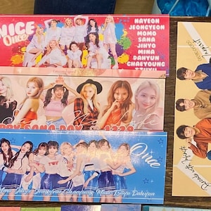 Banners de mano de KPOP (Twice, Sana Day, Infinite, f(x) y SHINee)