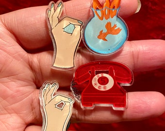 SHINee Edition Acrylic Pins by Meuxinspirit