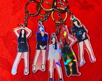 Red Velvet Holographic Queendom Pose Acrylic Keychain
