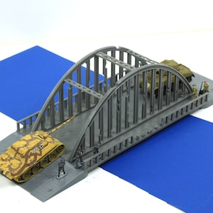 Steel Arch Bridge - Tabletop Wargaming WW2 Terrain Miniature | 15mm 20mm 28mm | 3D Printed Model