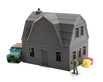 Ukrainian Suburban House USH_02 - 3D Printed Miniature Wargaming Terrains - Ideal for Zona Alfa and Modern Combat