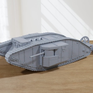 MARK I (male) British WW1 Tank - 3D Resin Printed 28mm / 20mm / 15mm Miniature Tabletop Wargaming Vehicle