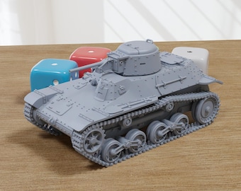 Type 97 Te-Ke Tankette Light Tank - 3D Printed Miniature Wargaming Combat Vehicle - 28mm / 20mm / 15mm Scale