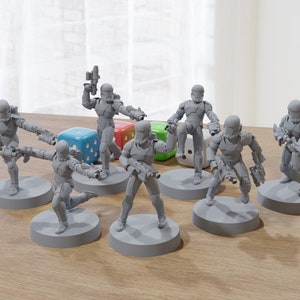 Elite Clone Troopers - Star Wars Legion 35mm Proxy Miniature for Tabletop RPG