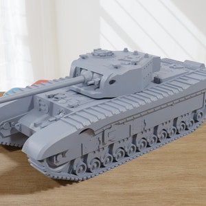Black Prince Infantry Tank (A43) WW2 British 3D Resin Printed 28mm / 20mm / 15mm Miniature Tabletop Wargaming Vehicle