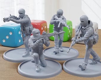 Eastern European Deniables Alpha - 3D Printed Minifigures for Modern Tabletop Wargaming 28mm / 32mm Scale