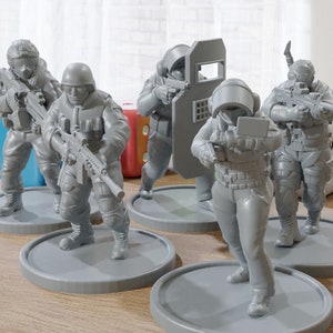 Siege-Esque Operators Attackers - 3D Printed Mini&#39;s - Modern Wargaming 28mm / 32mm Scale