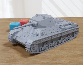 Carro Armato P40 Medium Tank - 3D Printed Miniature Wargaming Combat Vehicle - 28mm / 20mm / 15mm Scale