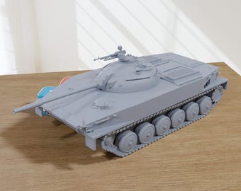 Type 63 Light Tank (WZ-211) - 3D Printed - 28mm Scale - Miniature Wargaming Vehicle - Tabletop Wargames