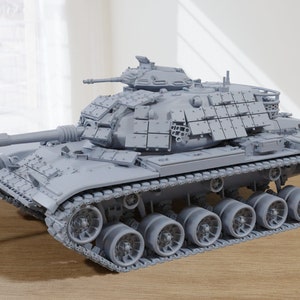 M60 A1 ERA Main Battle Tank - 3D Resin Printed 28mm / 20mm / 15mm Miniature Tabletop Wargaming Combat Vehicle