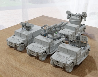 Armed Humvee (Hummer) - Miniature Gaming Tabletop RPG  - 28mm Vehicle
