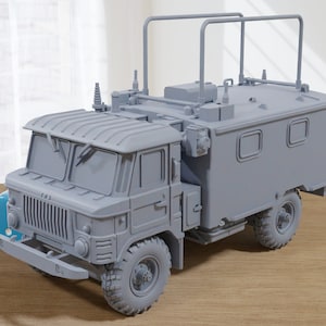 Gaz-66 R142 Radio Truck - 3D Resin Printed Modern Wargaming Vehicles - Miniatures for Tabletop Wargames - TTRPG