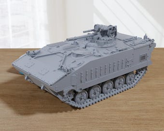 AMX-10P French Infantry Fighting Vehicle – Cold War Armoured Personnel Carrier - 3D Printed Miniature Wargaming Vehicle