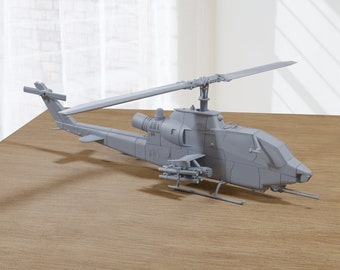 AH-1S Cobra Attack Helicopter - 3D Printed Vehicle for Miniature Tabletop Wargames - 28mm / 20mm / 15mm Scales