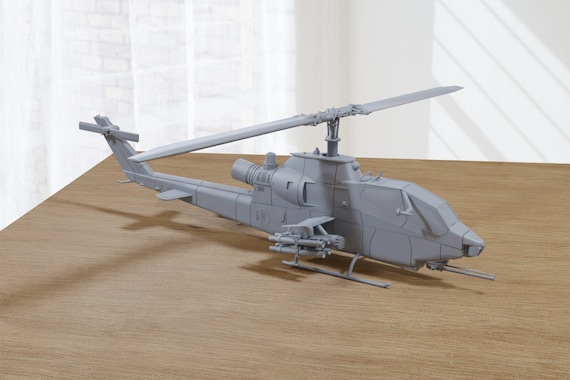 AH-1S コブラ攻撃ヘリコプター - ミニチュア卓上ウォーゲーム用 3D