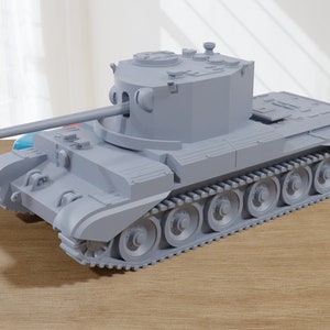 Challenger Cruiser Tank (A30) WW2 British 3D Resin Printed 28mm / 20mm / 15mm Miniature Tabletop Wargaming Vehicle