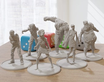 Infected Zombie Horde Miniatures: 28mm/32mm Resin Tabletop RPG Figures