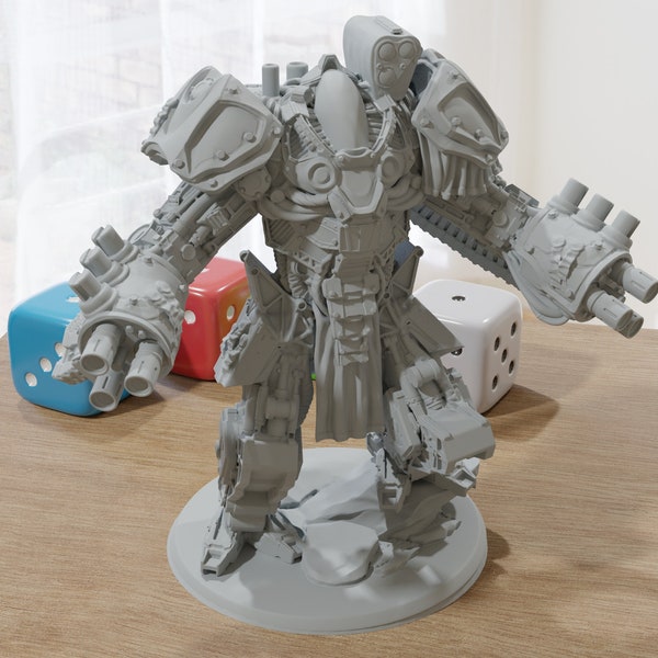 Purifire Heavy Mech - 28mm Scale for Tabletop RPG Sci-Fi Wargames like , Infinity the Game