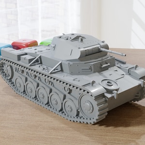 PZ.KPFW. II Ausf C - WW2 German Tank - 3D Resin Printed 28mm / 20mm / 15mm Miniature Tabletop Wargaming Vehicle