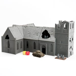 Oosterbeek Old Church - WW2 Intact or Damaged - 3D Printed Miniature Wargaming Terrain 28mm / 20mm / 15mm Scale