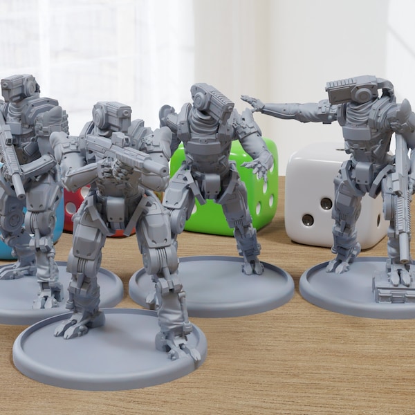 Correcaminos Bob - Impresión 3D - Ciberpunk/Ciencia Ficción - Minifiguras de mesa para juegos de guerra - Escala 28 mm/32 mm