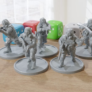 SAS Unit - Five 28mm / 32mm Minifigures - Modern Wargaming Miniatures for Tabletop RPG