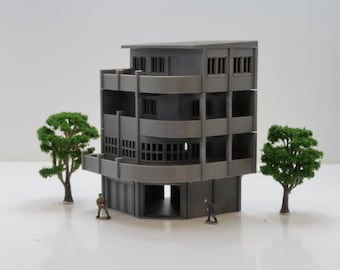 Vietnam Urban Corner Commercial / Residential Building (VUB_T03) Nam, Hue, Saigon insipred 3D Printed Tabletop Wargaming Miniature Terrain